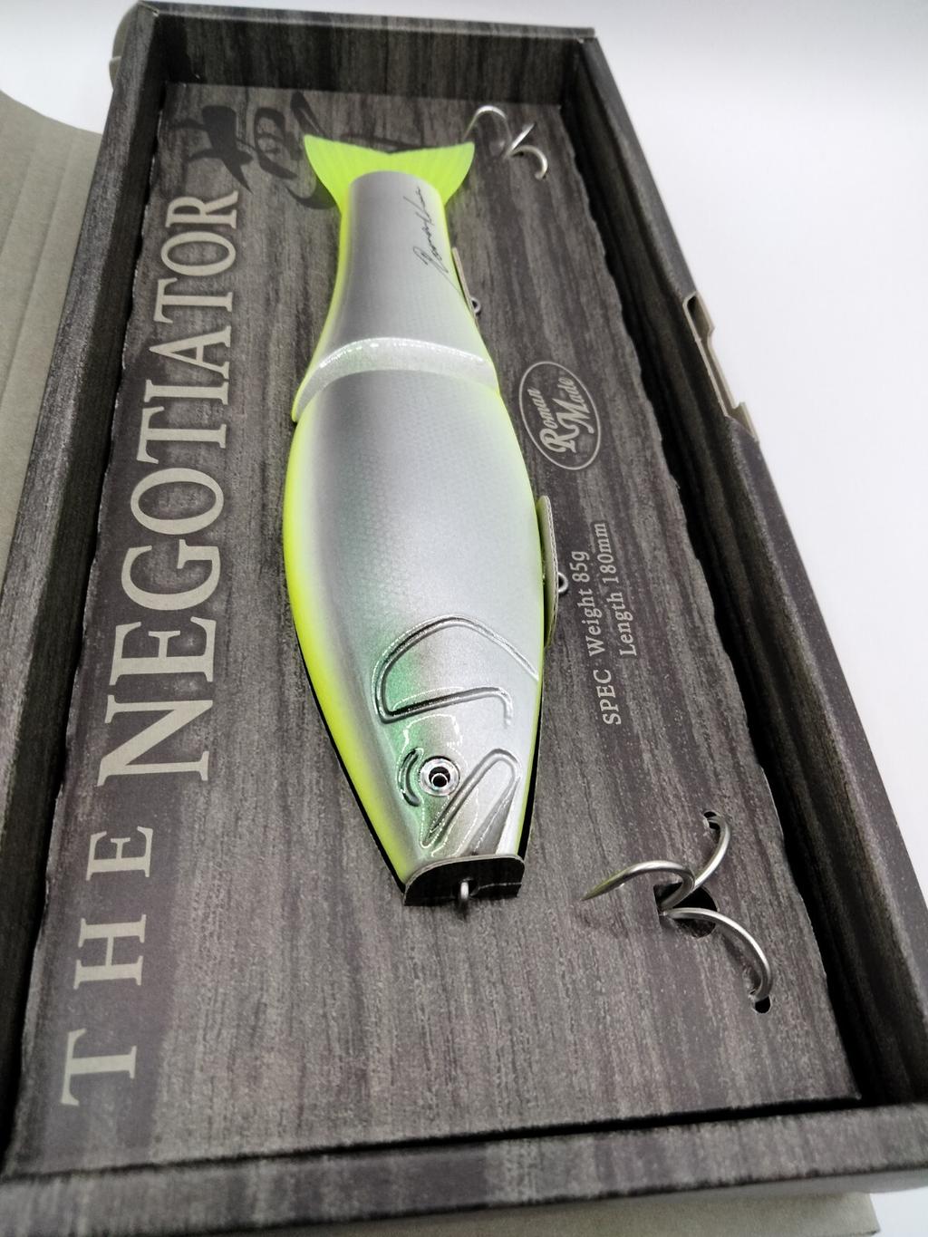 LIMITED Roman Made Negotiator from Japan Glide wood swimbait rare lure NIP HTF 8 - Image 1