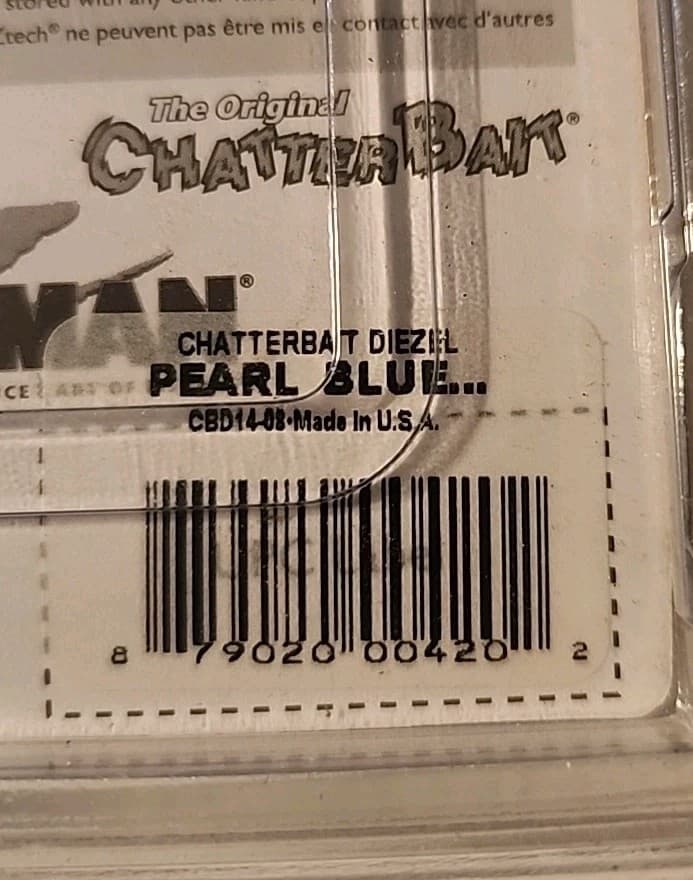 New Z-Man ChatterBait DieZel Fishing Lure 1/4 oz CBD14-08 Pearl Blue Mustad Hook - Image 5