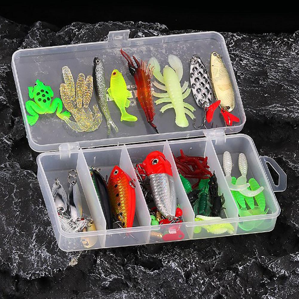 78pcs Lure Fishing Accessories Kit Wobbler Metal Jig Spoons Soft Silicone Bait - Image 13
