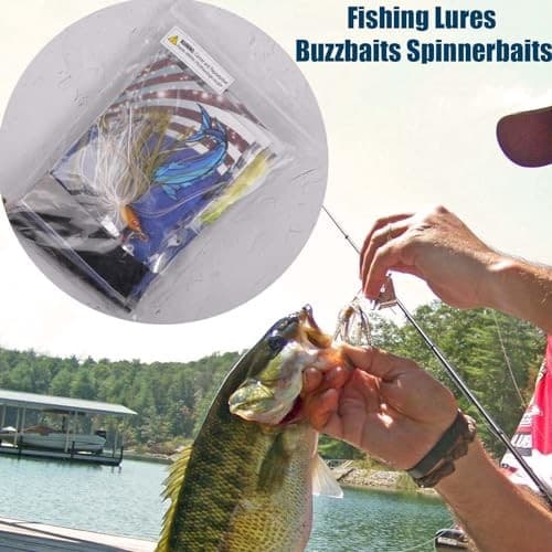 Spinnerbait Fishing Lures Kit, 6pcs Bass Fishing Buzzbait Lures Hard A-6pcs - Image 7