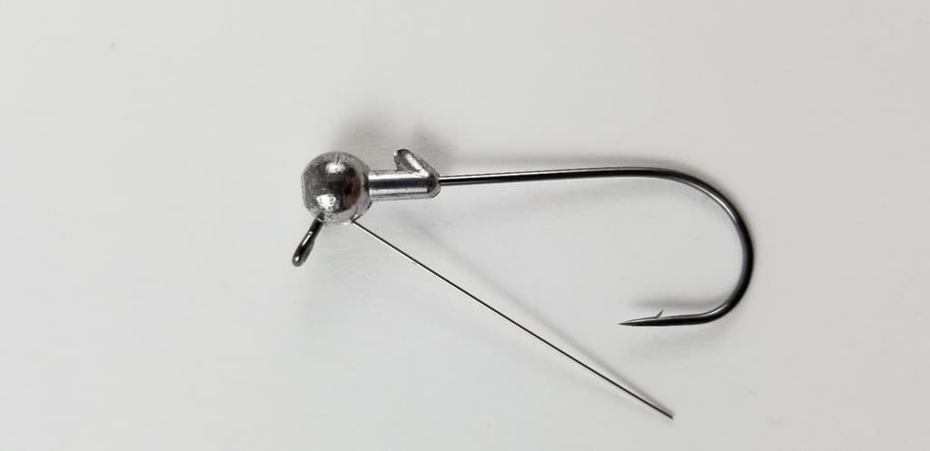 25 Pack 1/8oz 3/0 Weedless Jighead Wire FLAT EYE Grub Head Swimbait Umbrella Rig - Image 1