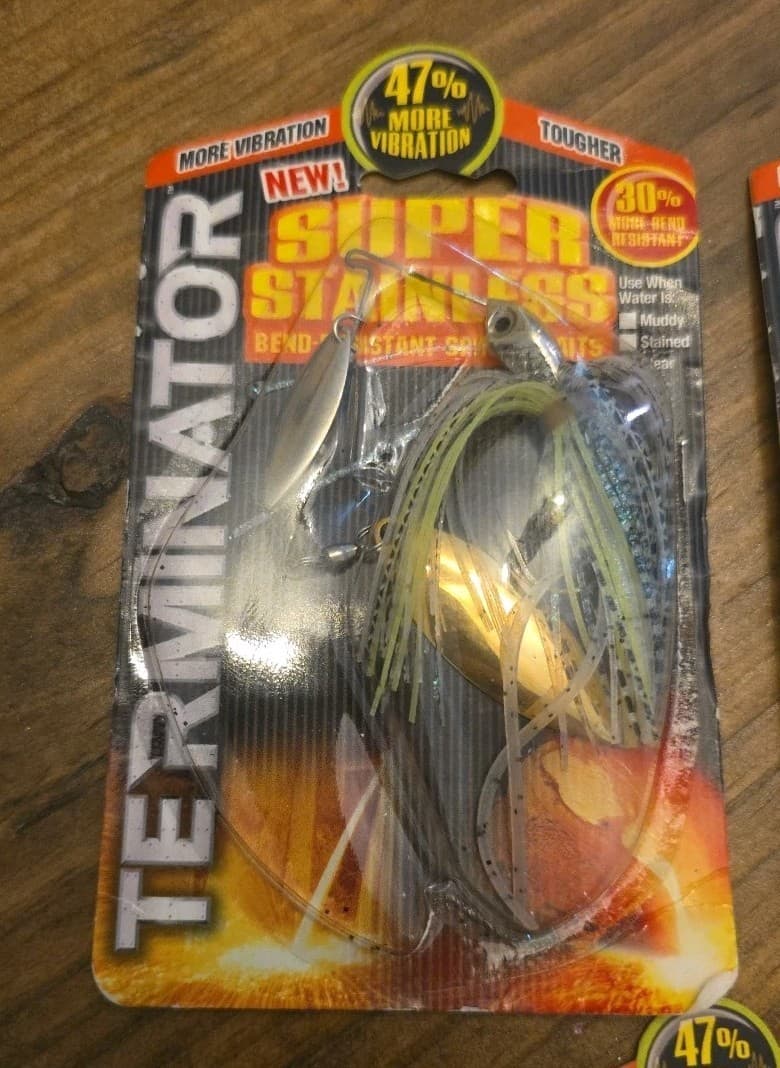 Rare Terminator Super Stainless Spinnerbait Lot Of 3  - Image 2