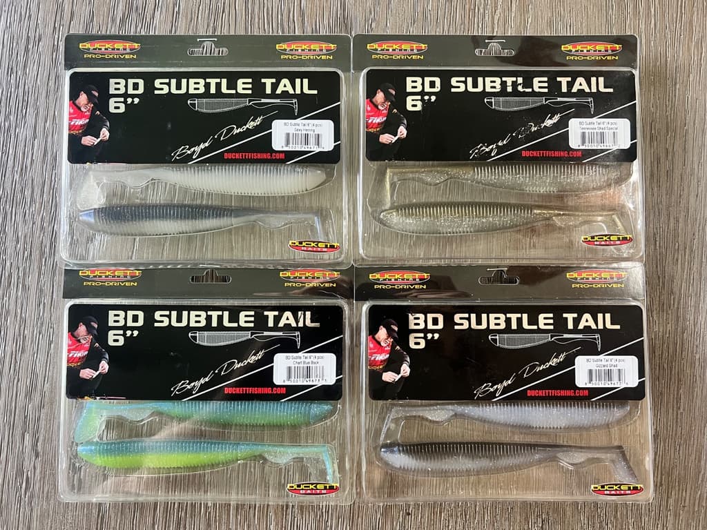 Duckett BD Subtle Tail 6inch Soft Plastic Swimbaits - 4 PACK FISHING LURE BUNDLE - Image 8