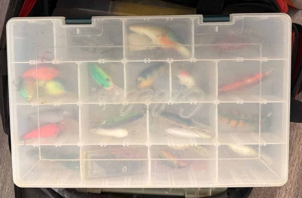 Large Walleye Tackle Box (6 Boxes, Plus 1 Small Empty). Rapala, Michigan Stinger - Image 5