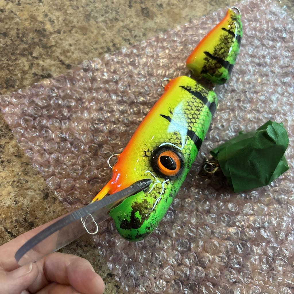 8” Mortimer Baits #121 Jointed Crankbait Trolling Musky Lure Or Pike - Image 3