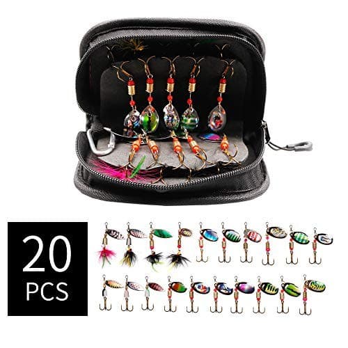  10-Fishing Lures Spinnerbait for Bass Trout Salmon Walleye Hard Metal 20pcs - Image 3