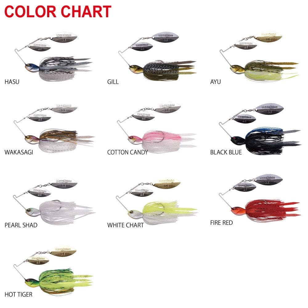 Megabass SV-3 1/2oz White Chart double willow Spinnerbait Yuki Ito New Japan - Image 5