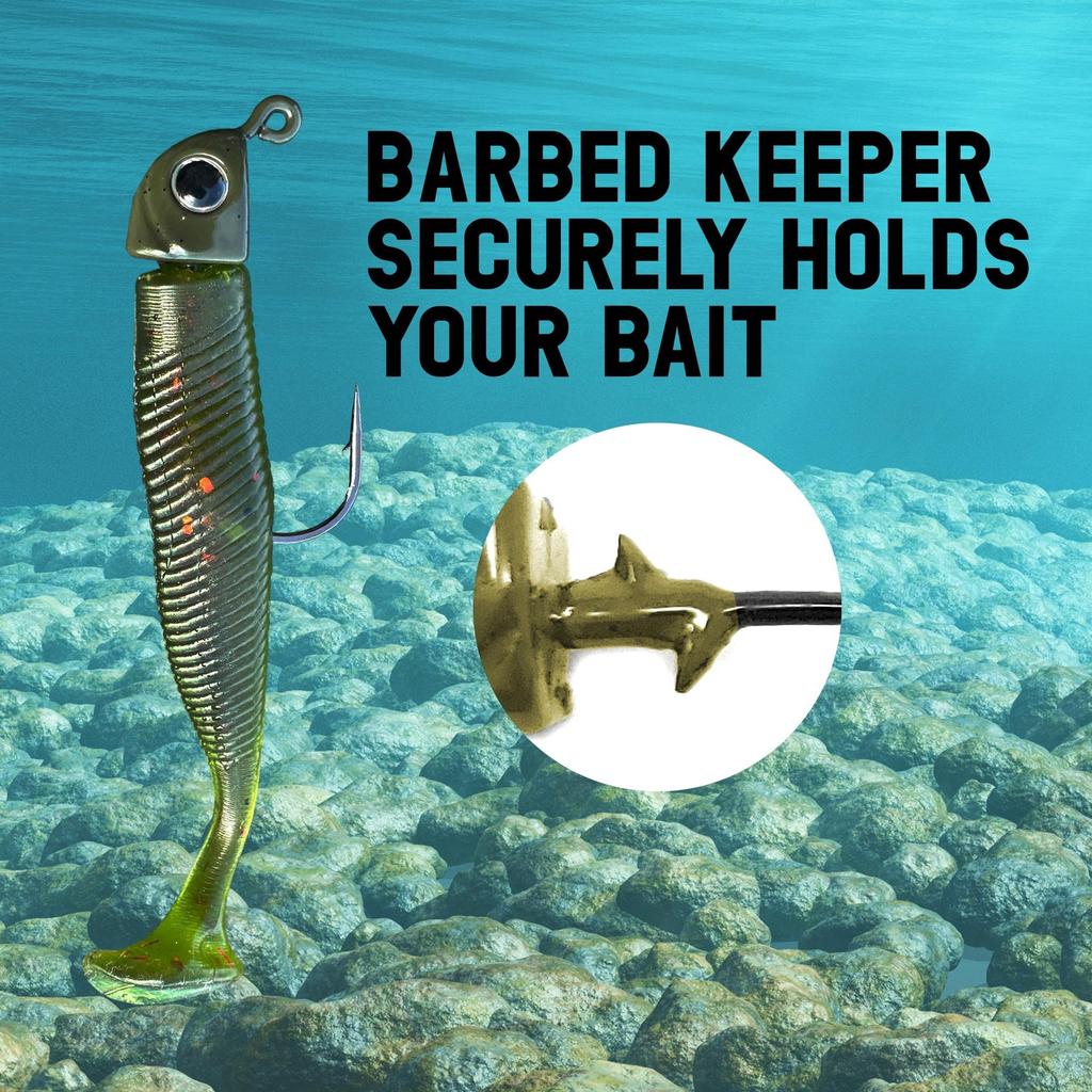 Reaction Tackle Tungsten Swimbait Jig Heads - 3D Eyes, Sharp Hooks, Bass Fishing - Image 4