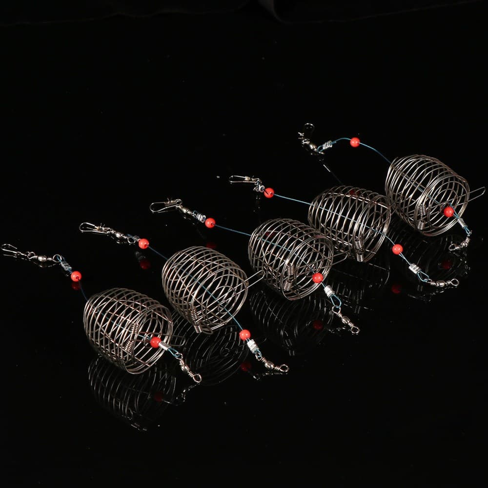 5 PCS Fishing Accessories Crab Trapping Bait Cage for Carp Keeper - Image 12