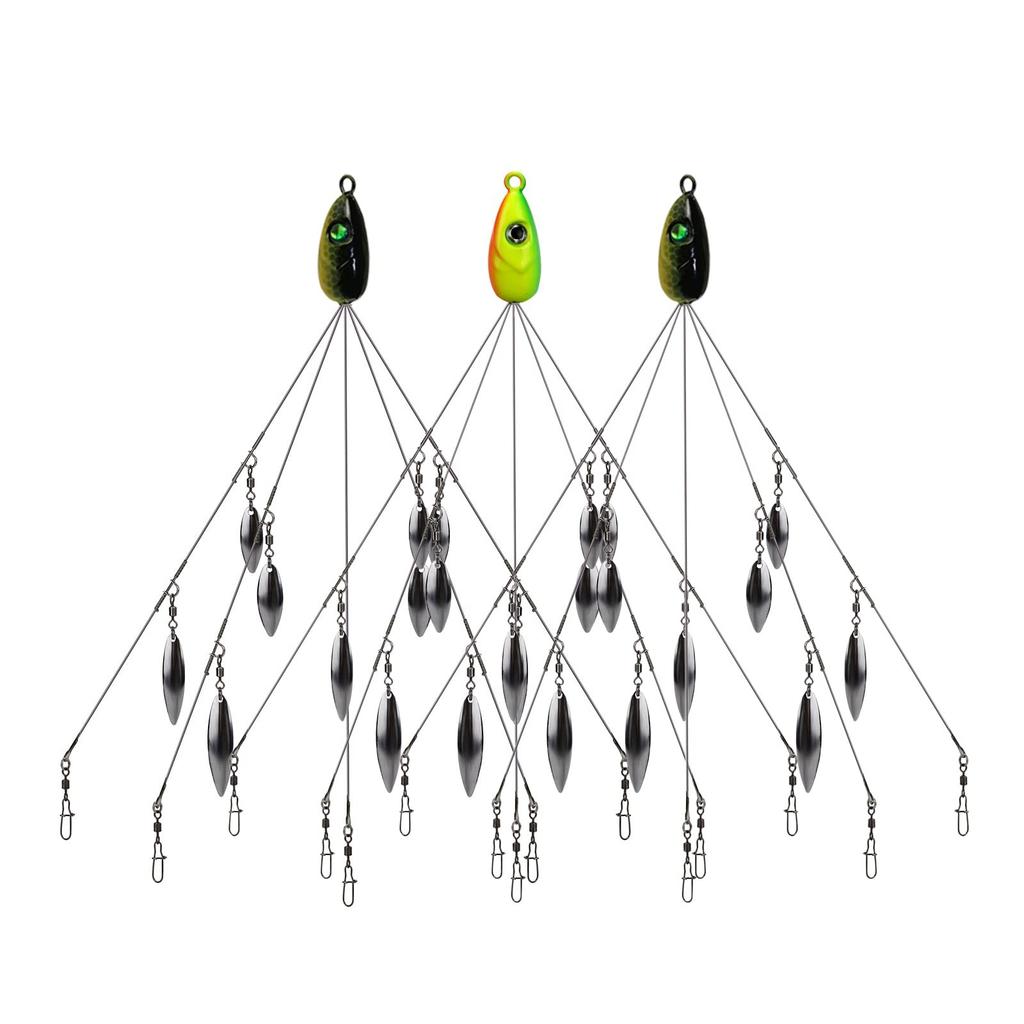 Alabama Rig for Bass Striper Fishing Lures Baits 5 Arms Umbrella A-Rig Swimba... - Image 1