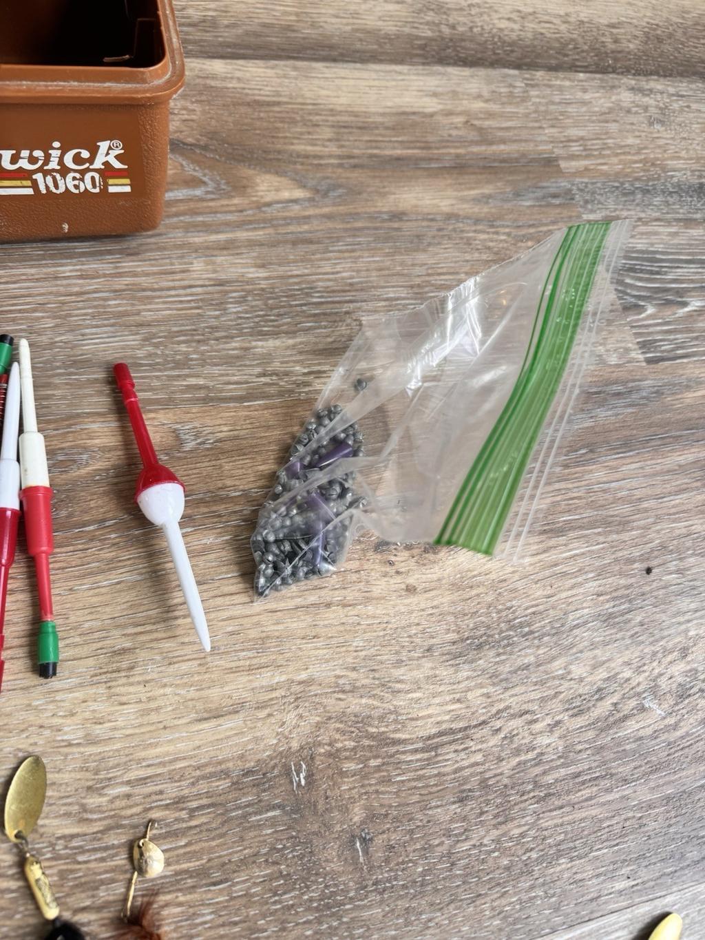 VINTAGE fishing Lure lot of 60 Plus+ Tackle Box+ Fishing Accessories - Image 9