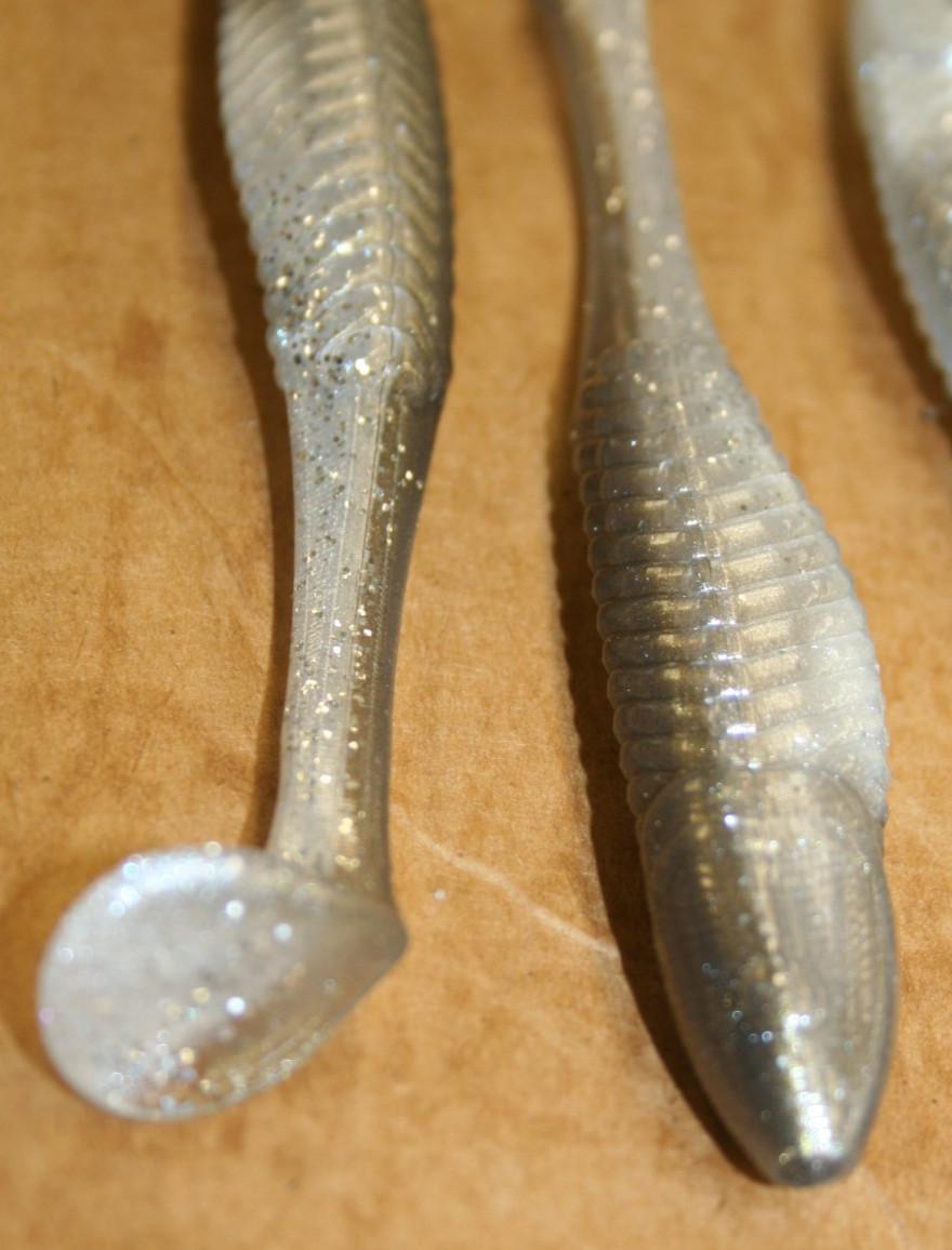 3.5" Swim Minnow Shad Paddle Tail Bass Swimbait Trailer for A Rig 50 pack - Image 2