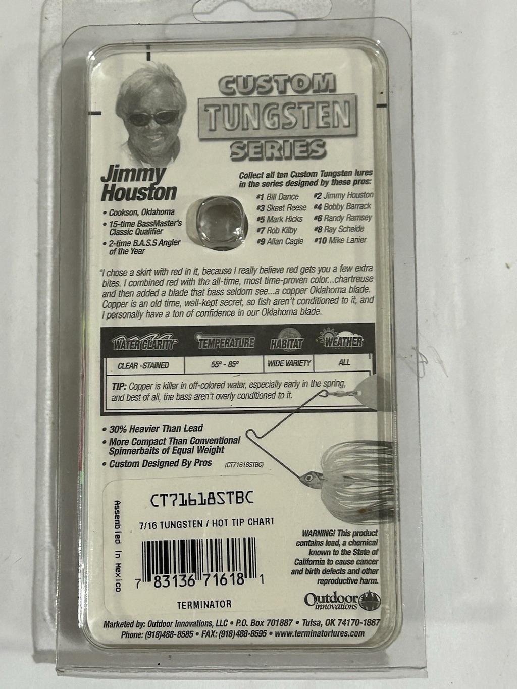 JIMMY HOUSTON MODEL DISCONTINUED 7/16OZ. TERMINATOR CUSTOM TUNGSTEN SPINNERBAIT - Image 4