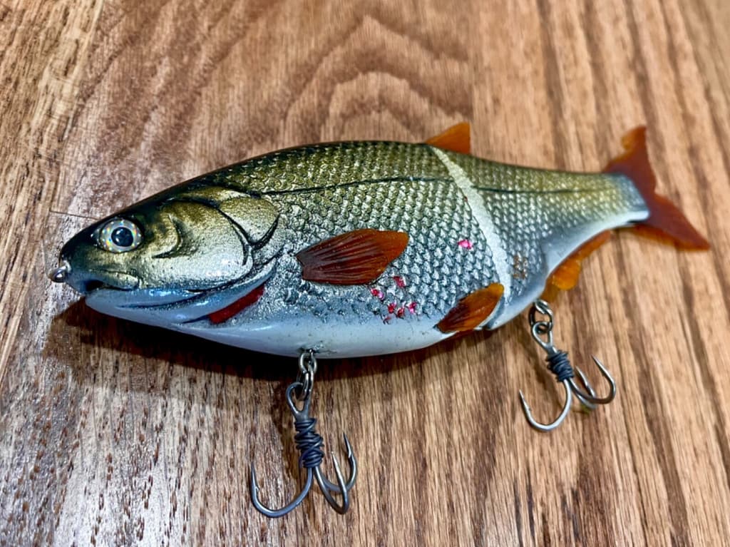 OG HINKLE SHAD SWIMBAIT GLIDE TX STX HOOKS - Image 1