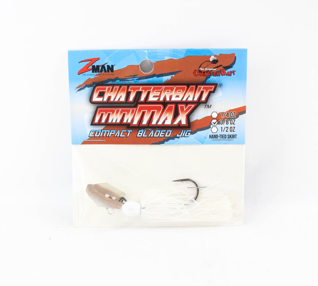 Zman Chatterbait Mini Max Sinking Lure 3/8 Oz Pearl Ghost (8859) - Image 1