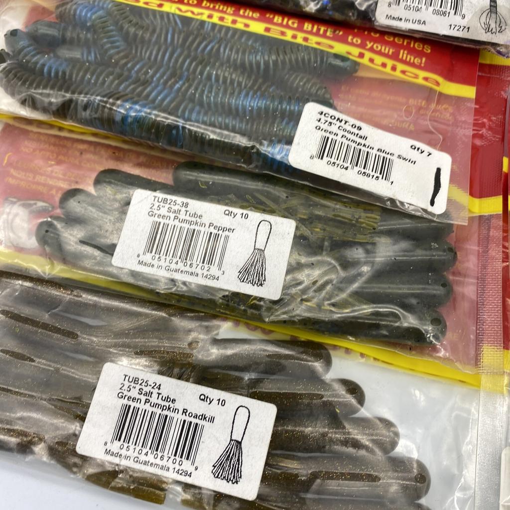 Big Bite Baits Bass Plastics Creature Bait Senko Chunk Worm Grubs (24 Bag Lot!) - Image 5