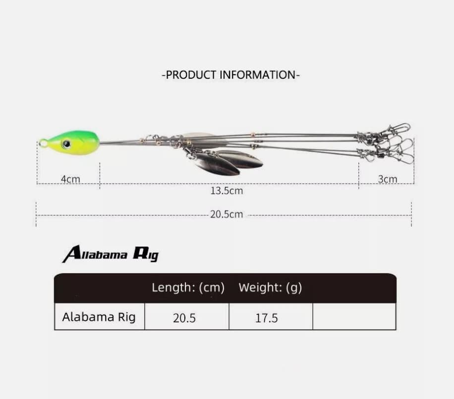 6Pcs Alabama Rig 5 Arms 4 Blades Umbrella Rig Fishing Lures Bait Bass Crappie - Image 16