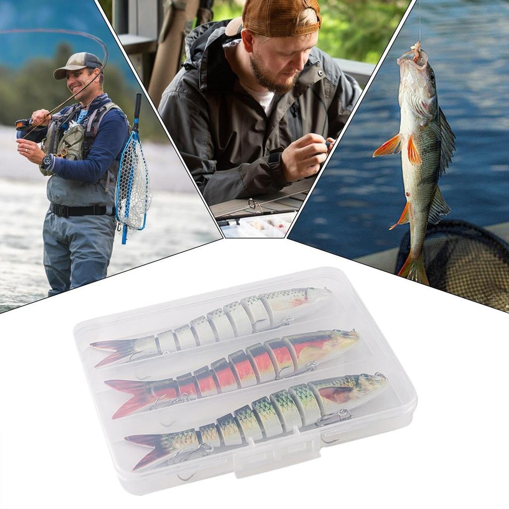 3Pcs Swimbait for Bass Fishing Realistic Fish Lures Bass Trout Crappie Walleye - Image 10