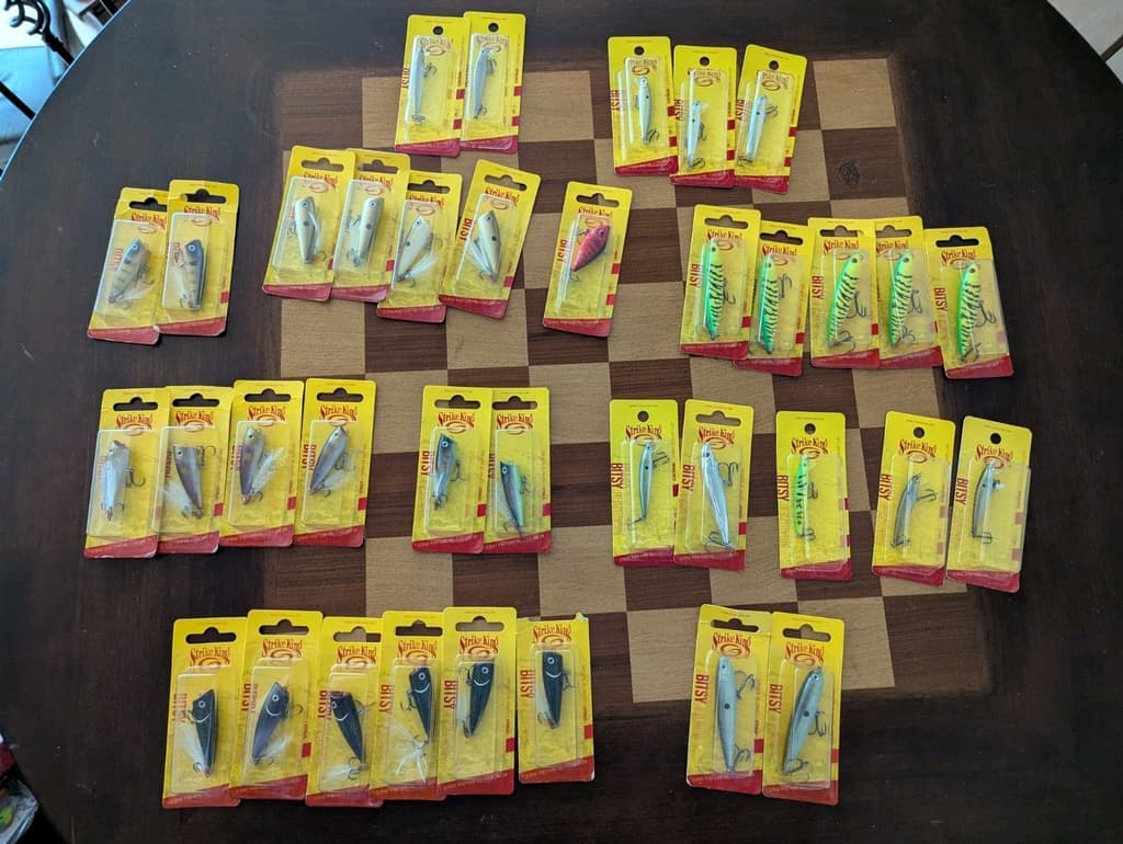 Lot 36x Strike King BITSY Jerkbaits Topwater Minnow DAWG Splash NEW - Image 1