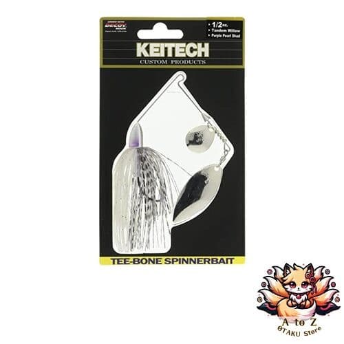 NEW Keitech T-Bone Spinnerbait Tandem Willow TW 1/2oz #528 Purple Pearl Shad - Image 1