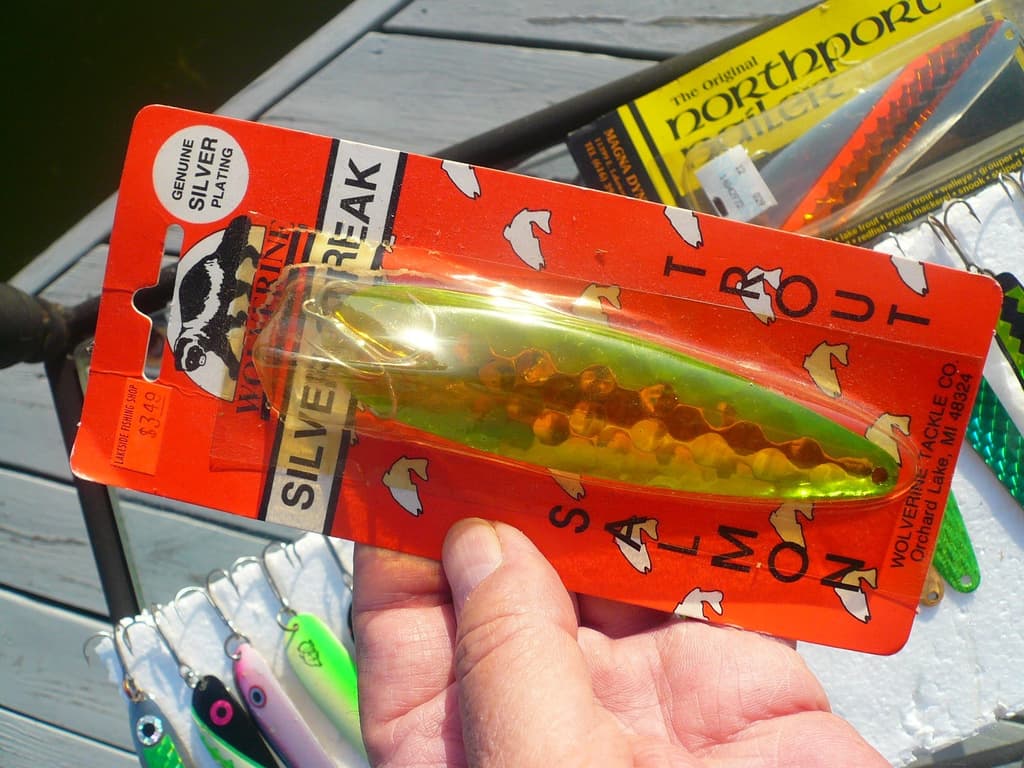 LOT OF 21 SALMON SPOONS AROUND 4" NORTHPORT NAILER, SILVER STREAKS,EPPINGER - Image 3