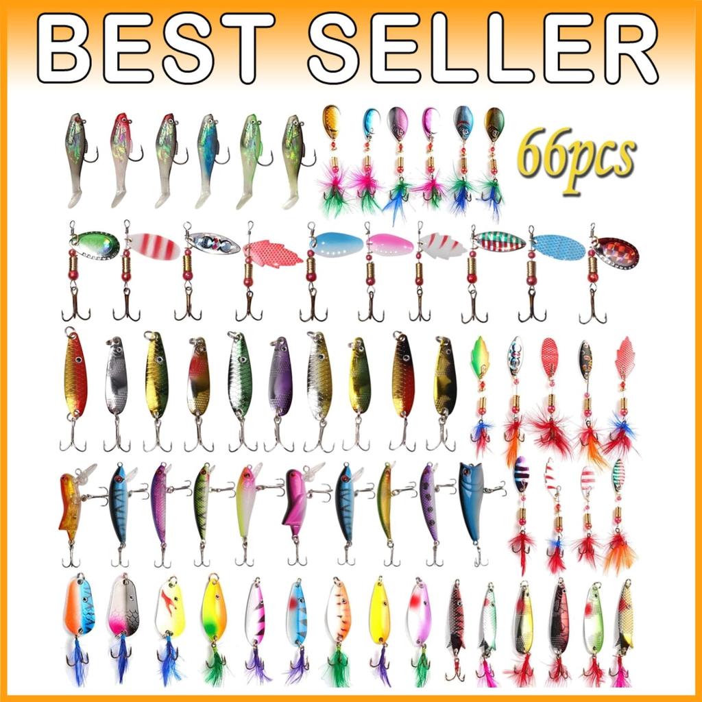 Lifelike Soft Swimbaits Feather Tail Lures Set - Image 1