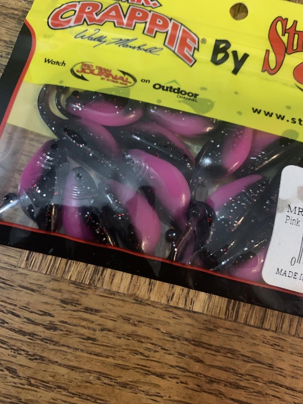 Mr. Crappie Strike King 2” Shadpole Pink Tuxedo - Image 2