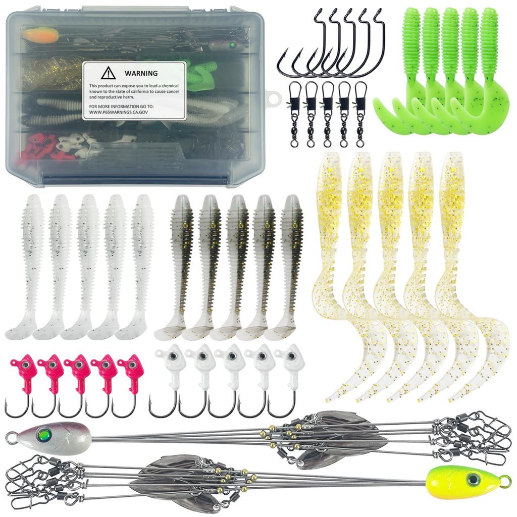 FREE FISHER 43pcs Fishing Alabama Rig Bait,5-Arm Umbrella Rigs,Fishing Gear Box  - Image 1