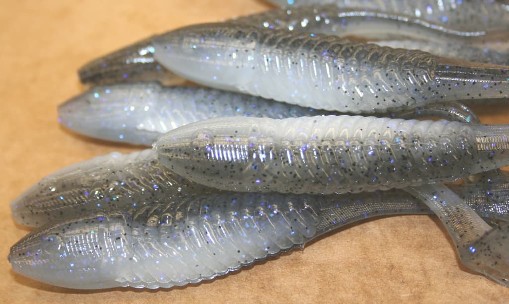 5" Swim Minnow Crystal Shad Paddle Tail Swimbait Trailer for A Rig 50 pack bulk  - Image 4