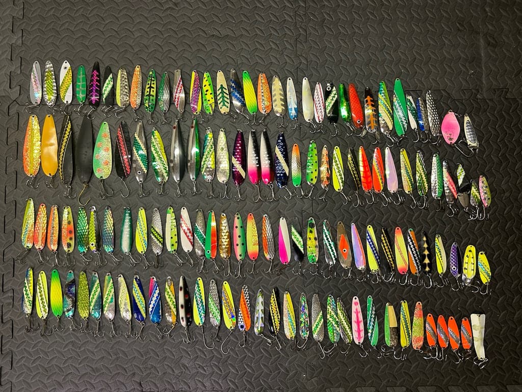 Fishing Lures Salmon Spoons Dream Weaver Stinger Silver Streak - Image 1