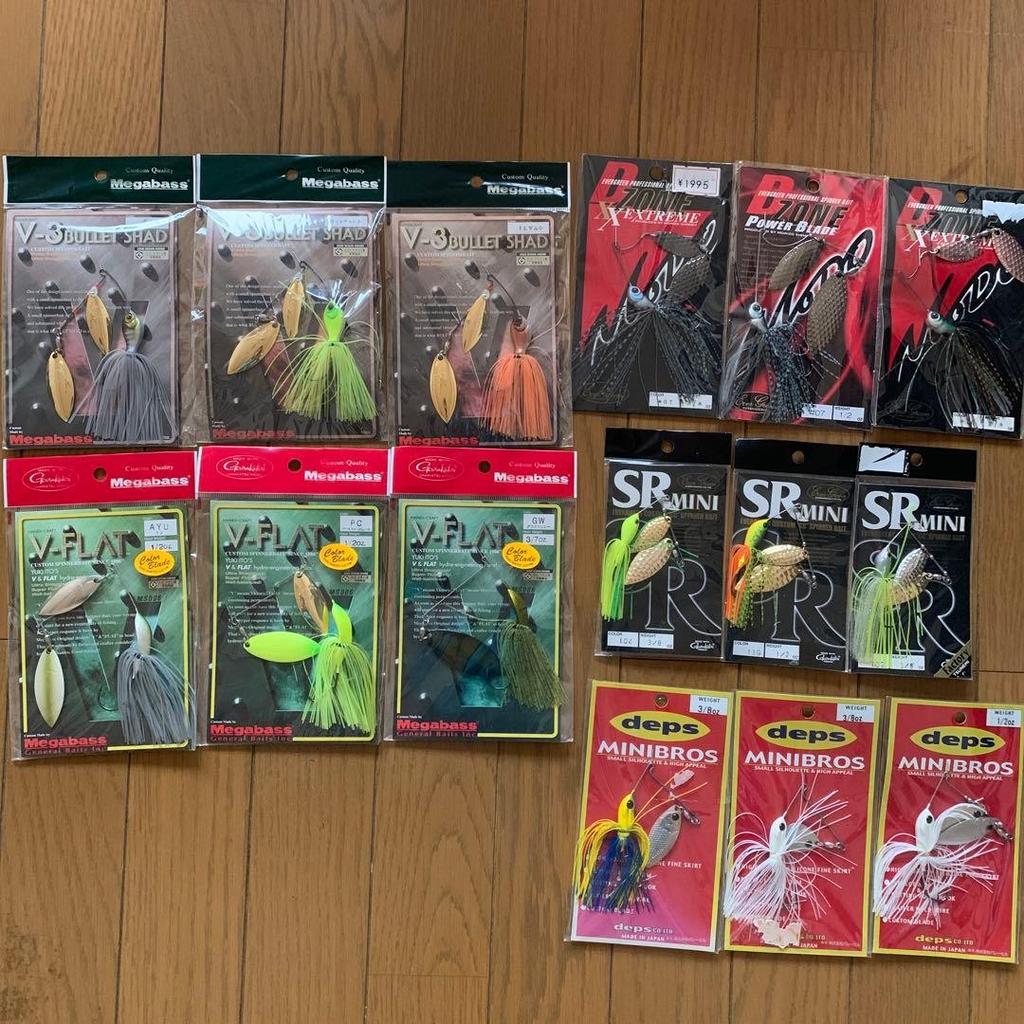 Megabass Spinnerbait Set 15pcs Hard Lures Fishing Baits New Unused - Image 1