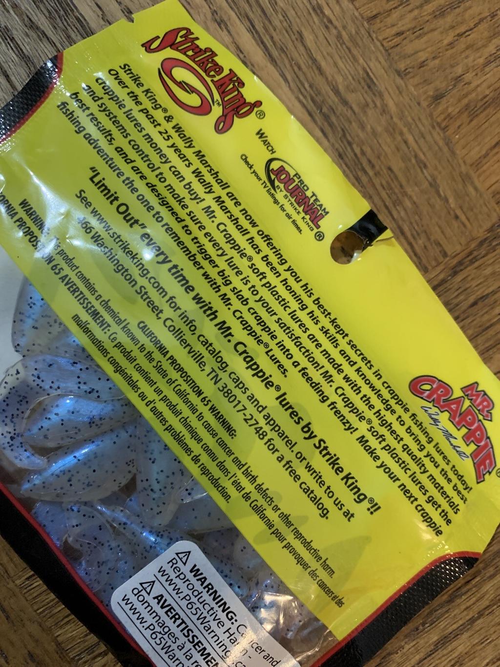 Mr Crappie Strike King Shadpole Curlytail Glimmer Blue - Image 5