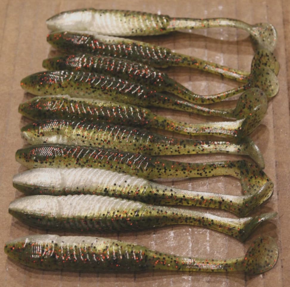 5" Swim Minnow Watermelon Red Ghost Paddle Tail Swimbait Trailer for A Rig 50 pk - Image 1