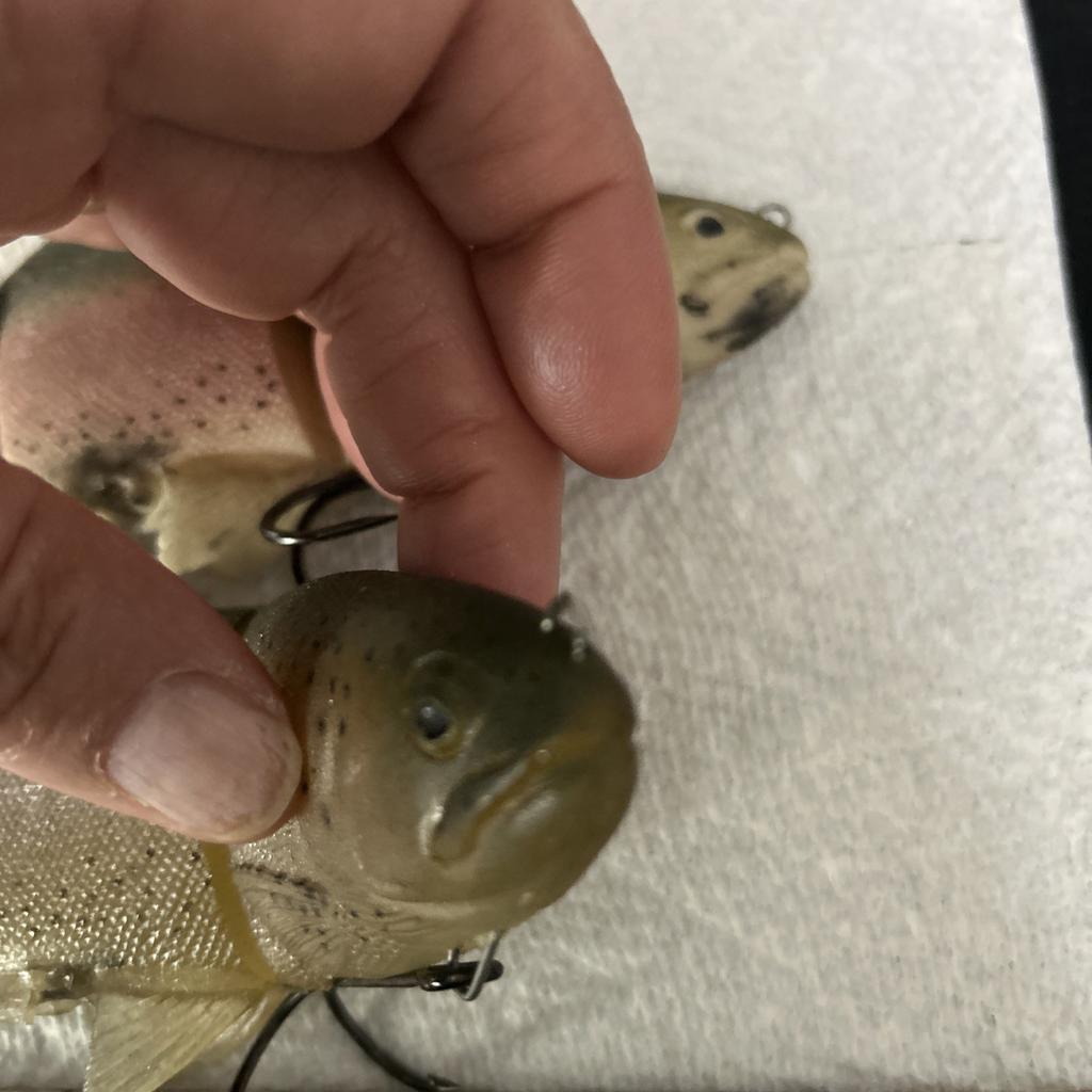 Original Rare Castaic Baits Platinum Series 8” Soft Jointed Trout Swimbait SS - Image 13