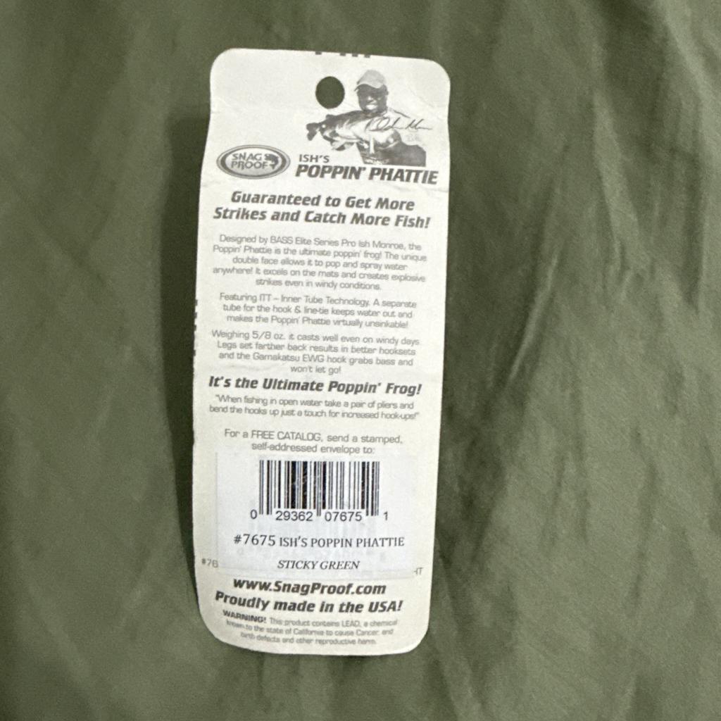 Snag Proof Ish's Phat Frog Sticky Green Color, Poppin Phattie - Image 4