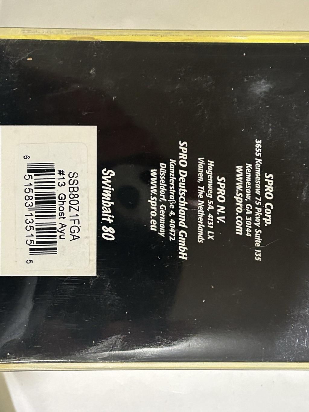 SPRO SWIMBAIT 80 Floater 8" GHOST AYU COLOR SSB80Z1FGA NIP FISHING LURE - Image 4