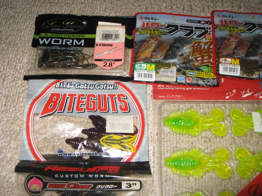 Chining worm set, Gary Yamamoto, INX.label, Evergreen, Marukyu, Power Grub, - Image 2