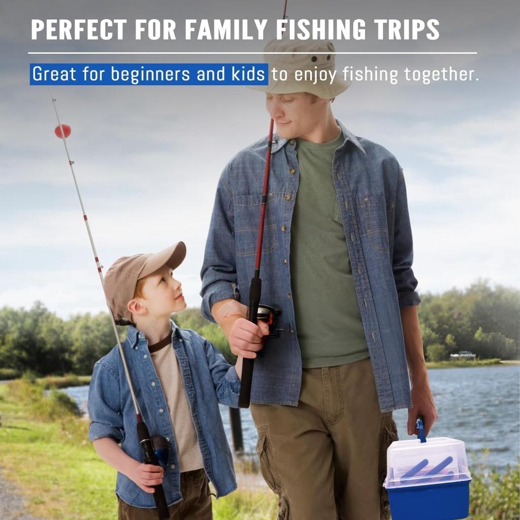 Complete Fishing Tackle Kit with 448 Pieces Hooks Weights Pliers and Accessories - Image 4