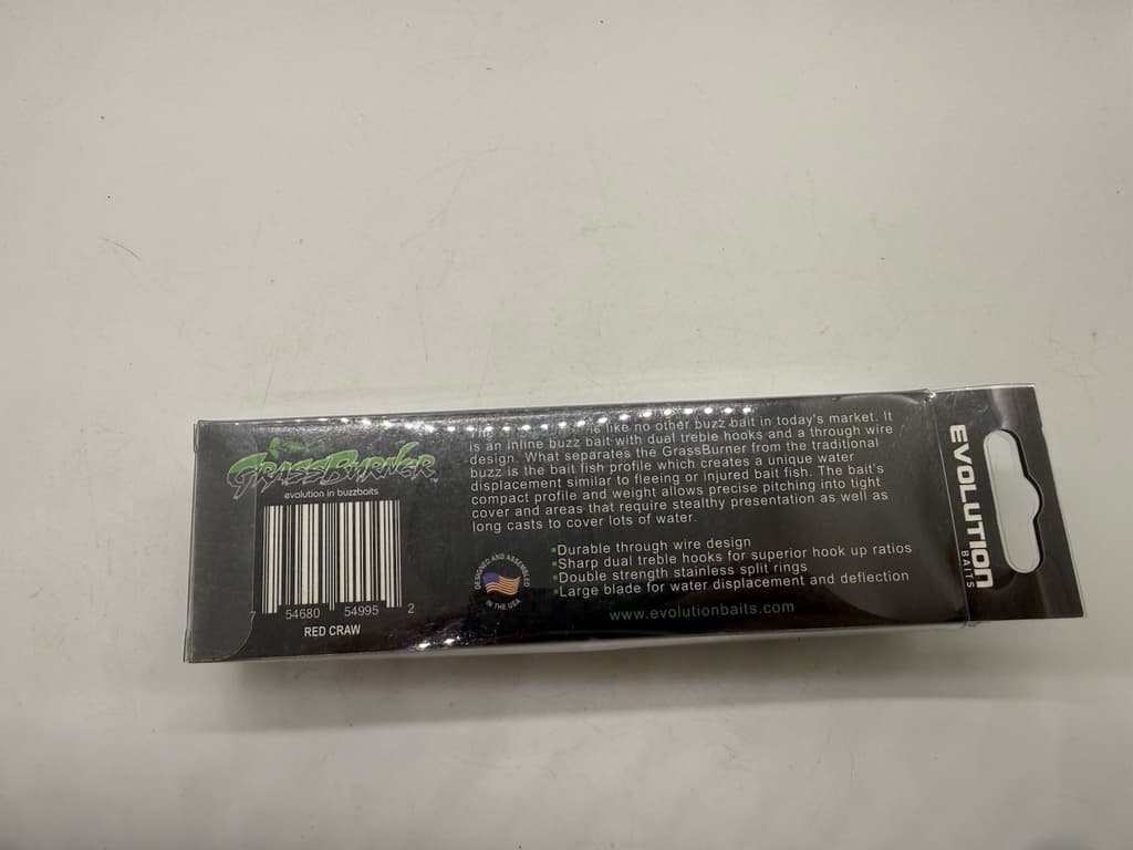 NEW HTF Evolution Baits Grassburner Buzzbait Red & Black - Image 3