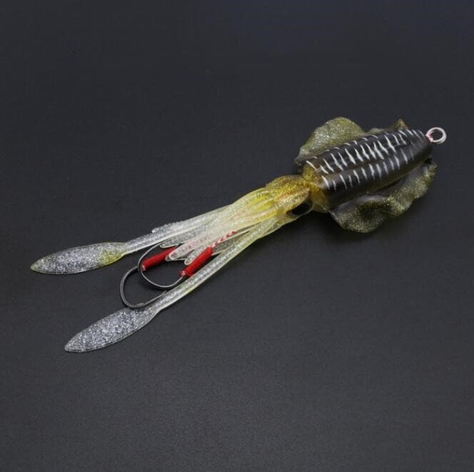 2PCS Soft Silicone Jig Fishing Lure Glow Hook 60g Worm Swimbait Saltwater Bait - Image 3