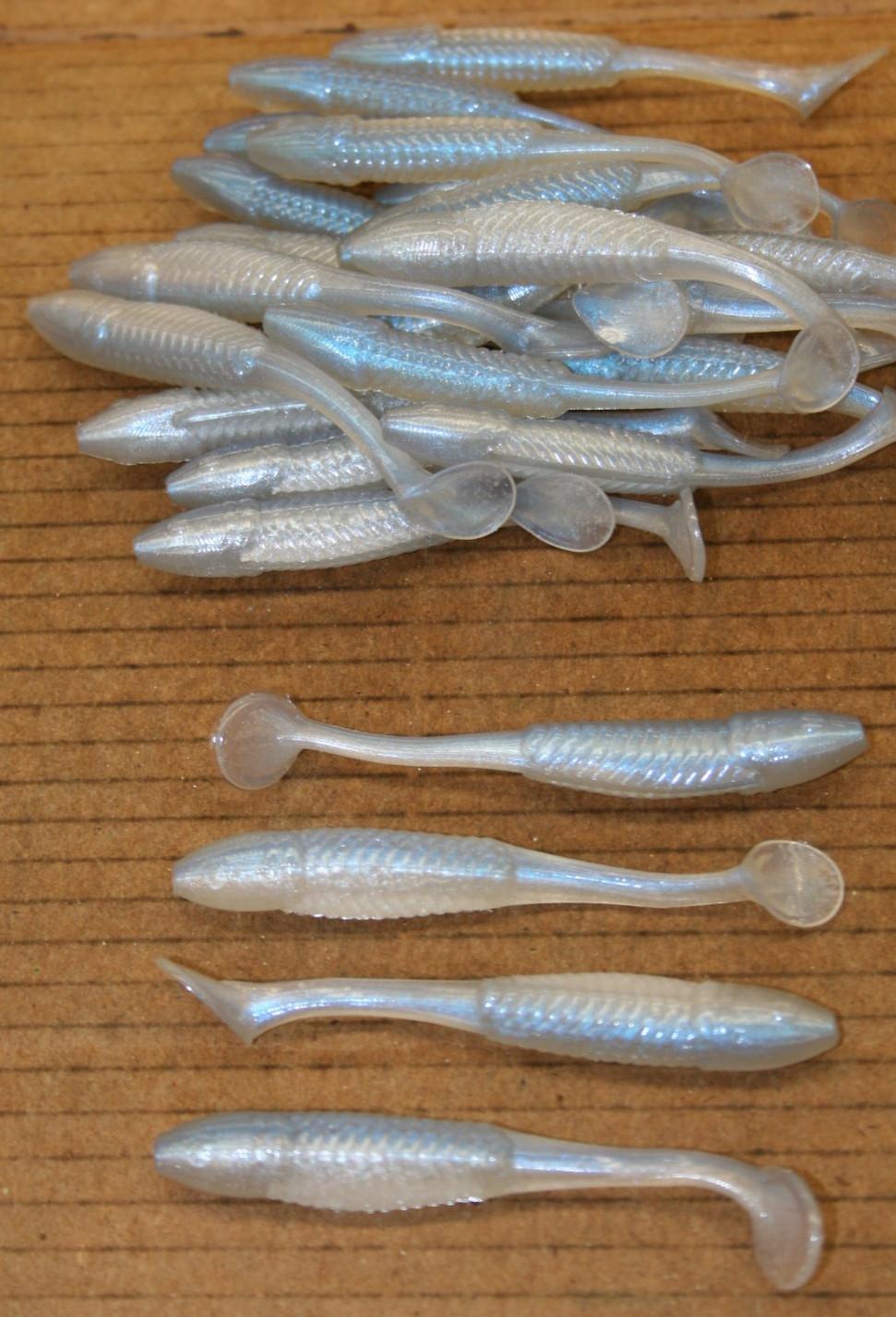 5" Swim Minnow Alewife Paddle Tail Swimbait Trailer for A Rig 50 pack Bulk Bag - Image 3