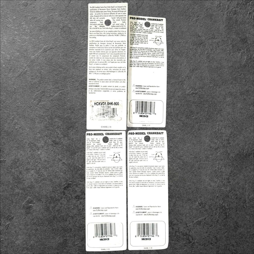 Strike King Crankbait Lot Of 4 Unique Lures Hard Knock Deep Dive Mix *READ DESC* - Image 2