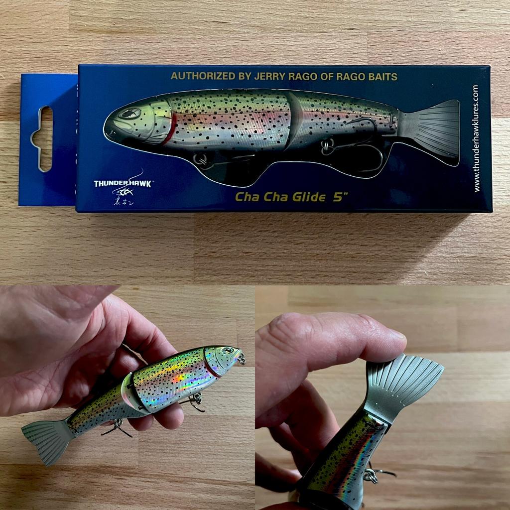 ThunderHawk Lures Cha Cha Glide Swimbait Glimmer Trout 5” 1.5 oz Slow Sinking - Image 1