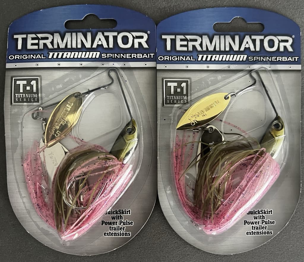 *Lot of 2* DISCONTINUED TERMINATOR T-1 TITANIUM 3/4 OZ SPINNERBAIT  - Image 1
