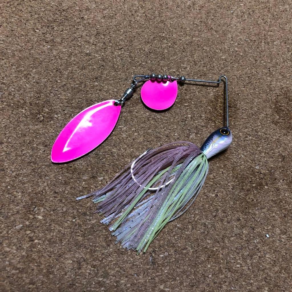 JACKALL Super Eruption Jr. Spinnerbait Set Pink Sexy Shad 15g & Pearl Chart 11g - Image 2