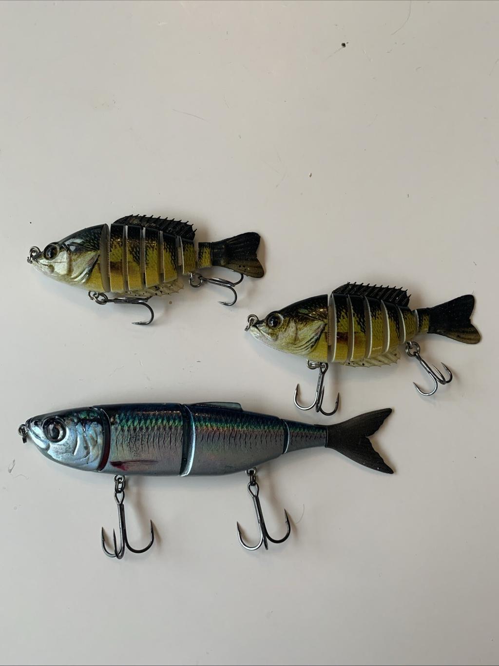Lot Of 3 Hard Body Swimbait Fishing Lures Lucky Strike Live Series Savage Gear - Image 1