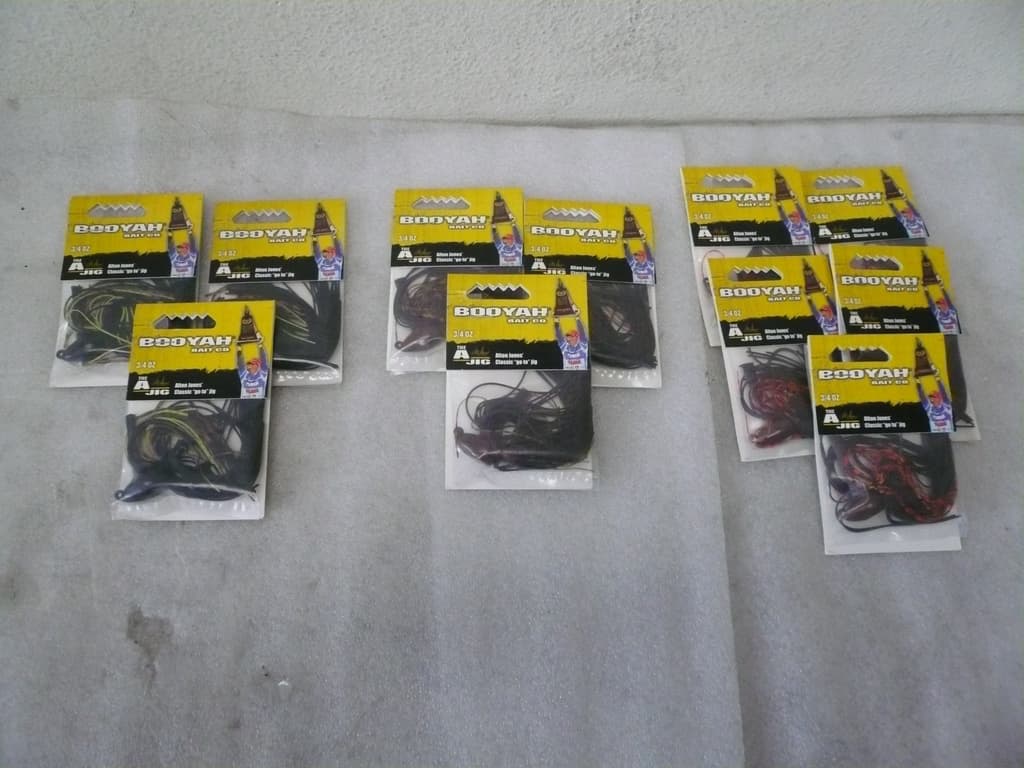 Lot of 11 Pieces Assorted Booyah 3/4 Ounce A Jig Fishing Lures - Image 1