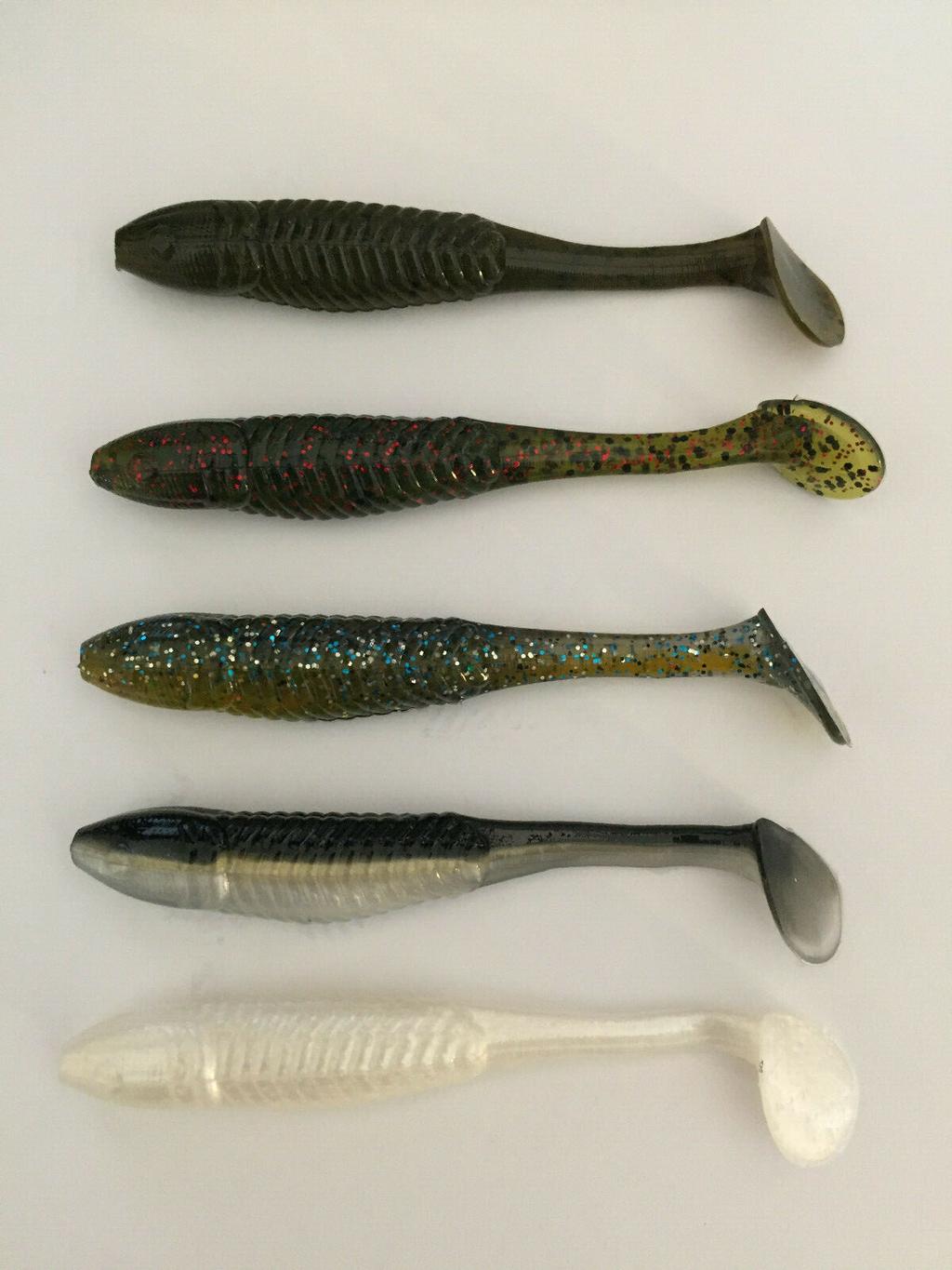 BTS 30pc. 3.5" Minnow Swimbait Kit. Plano Lure Box, 5 colors  Alabama Rig Baits  - Image 2