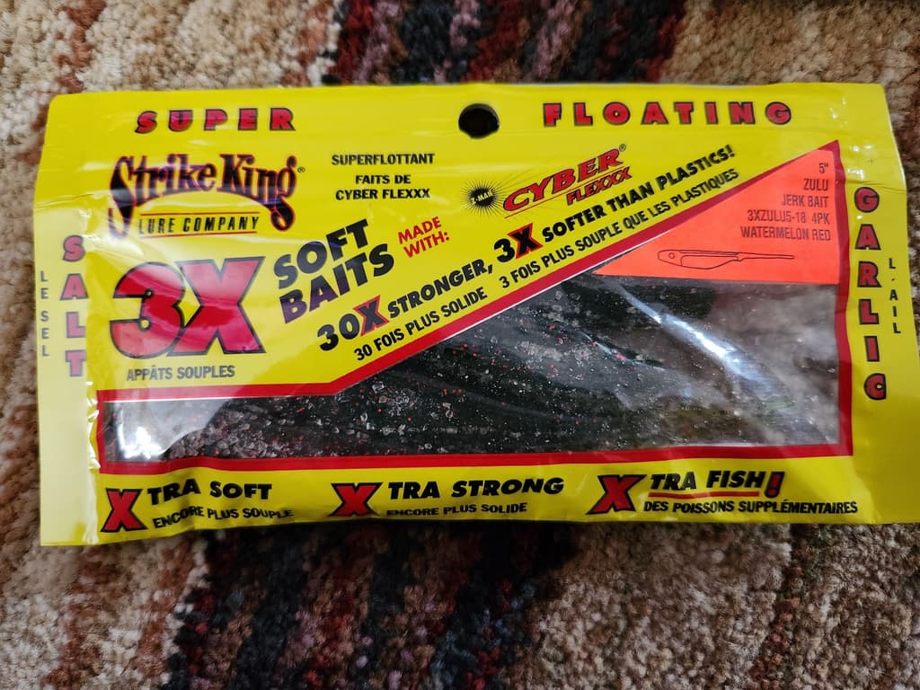 Strike King 3X 5" Zulu Jerk Bait Super Floating Softbait Salt Garlic - Lot of 11 - Image 8