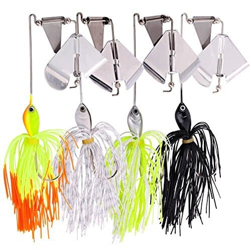  Fishing Lures Buzzbait Spinnerbait Jigs Lure for Bass Pike A-4PCS-BUZZBAIT - Image 1